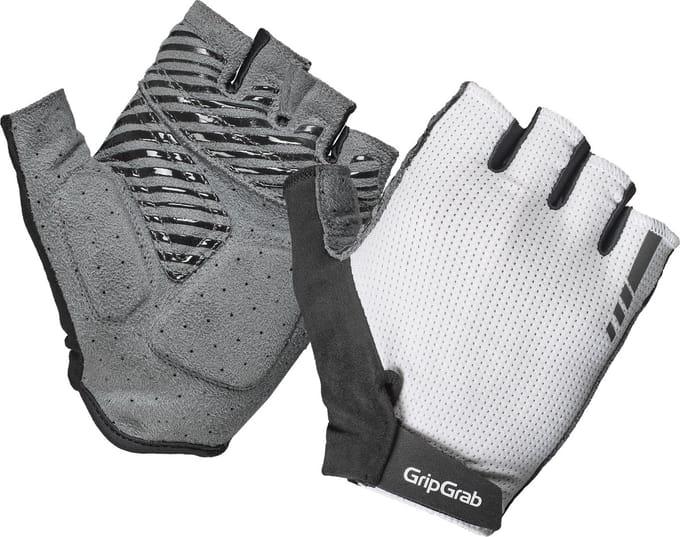 GripGrab - Expert RC Max Korte Vinger Zomer Fietshandschoenen met Padding - Wit - Unisex - Maat S