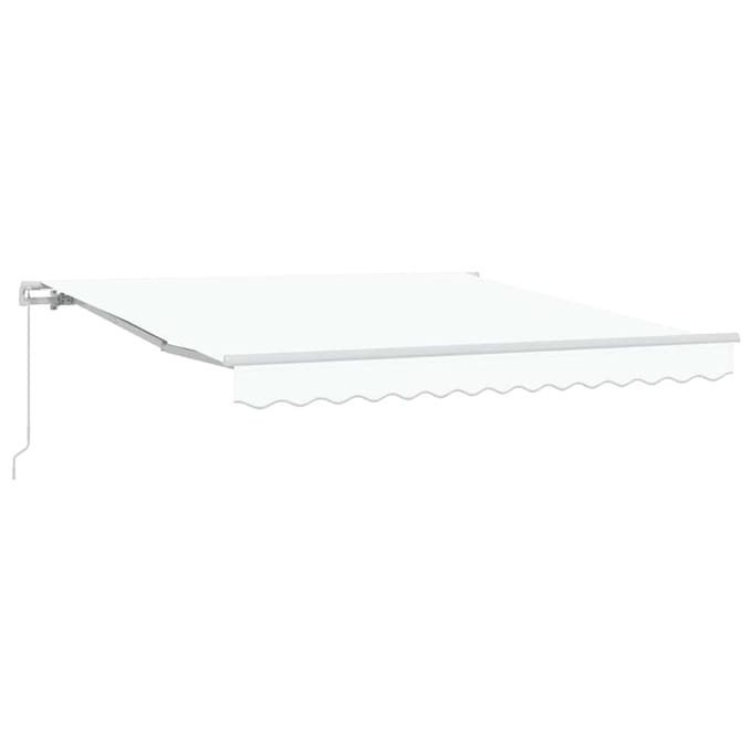 vidaXL - Uitschuifbare - luifel - Wit - 350 - x - 250 - cm - Polyester - en - Aluminium
