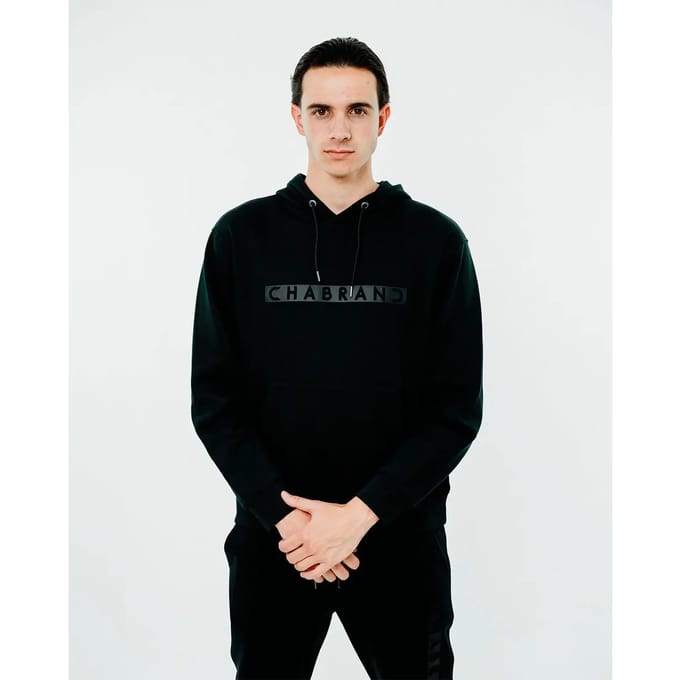 Hoody met ingekaderd logo Chabrand
