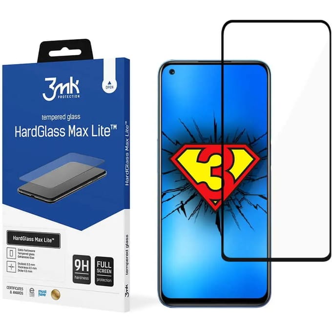Versterkt gehard glas 3MK Realme 8 5G HardGlass Max Lite™