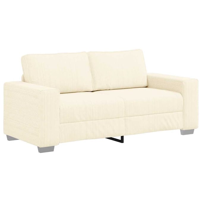 vidaXL - Loveseat - Sofa - Crème - 180x77x82 - cm - Corduroy - Stof