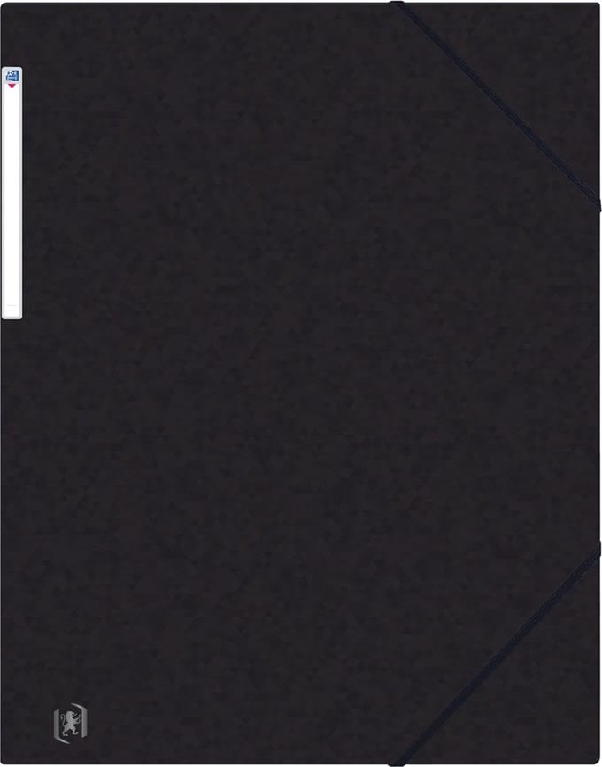 Elastomap Oxford Top File+ A3 3 kleppen 390gr zwart - 10 stuks