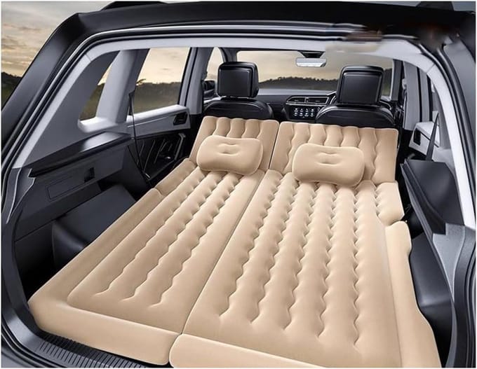 Opblaasbaar Matras - Luchtbed Auto - Comfortabel Reizen - Automatisch Opblaasbaar - Universeel - Zwart