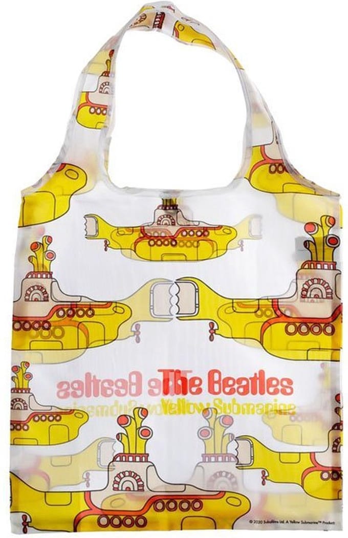 Opvouwbare Boodschappentas - Yellow Submarine - wit