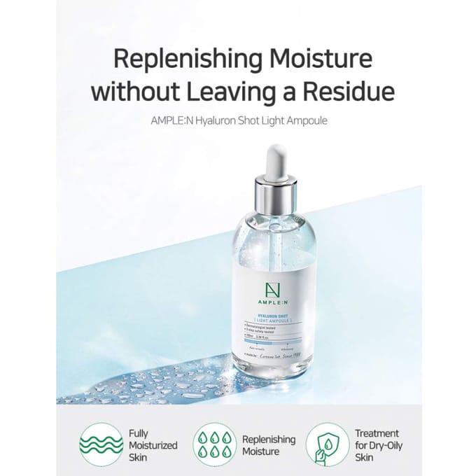 AMPLE: N - Hyaluron Shot Light Ampoule Jumbo 2025 Version - 100ml