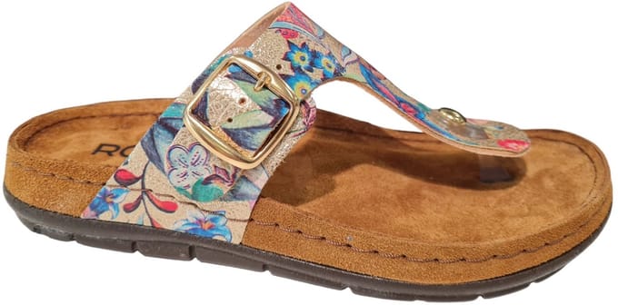 Rohde Dames Slipper Teenslippers - Multicolor - 43