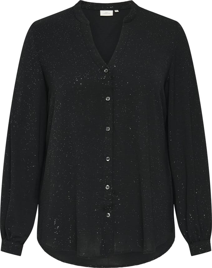 ONLY CARMAKOMA - CARJOSEE METTA LIFE L/S V-NECK SHIRT WVN - Dames - Blouses