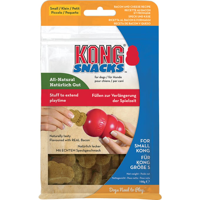 KONG Snacks Bacon & Kaas - Voordeelpakket: 4 x 198 g (Maat S)