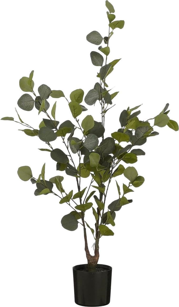 Mica Decorations Eucalyptus Kunstplant in Bloempot - H95 x Ø55 cm - Groen