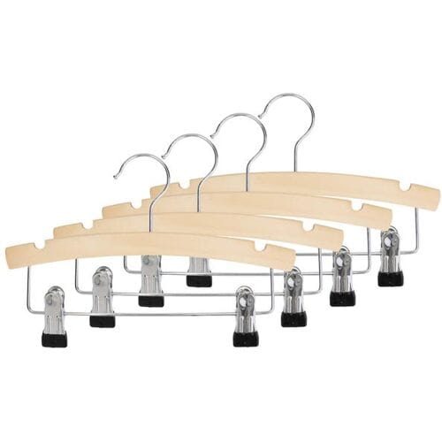 Prénatal kledinghanger hout met klem 4 stuks Onbehandeld/Naturel unisex