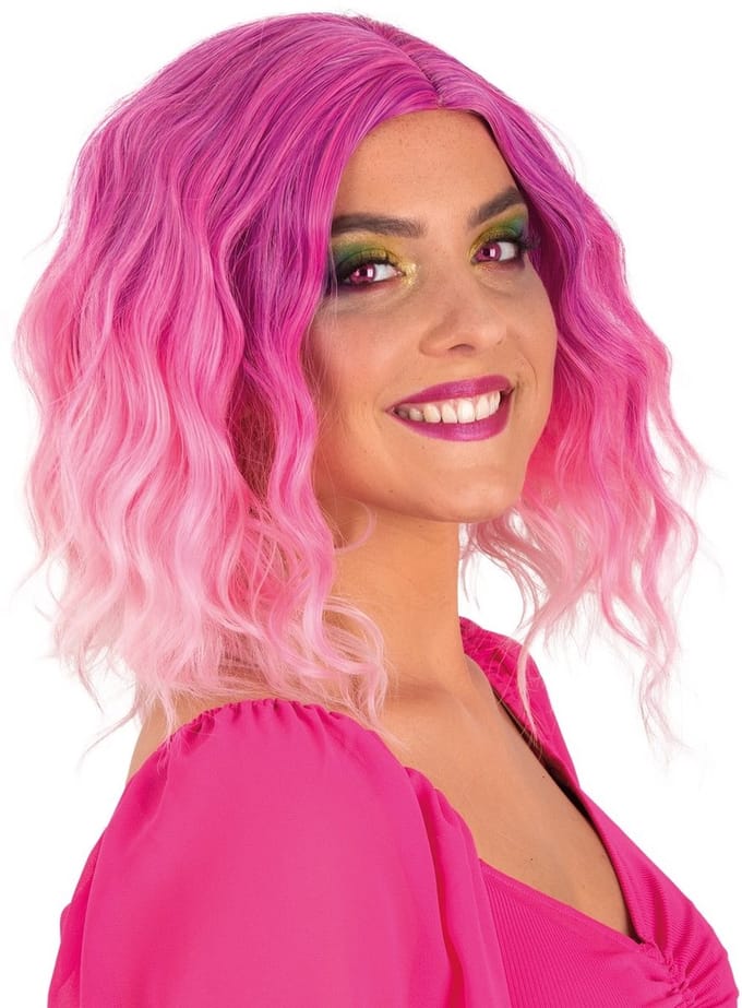 Pruik Alicia - Roze verloop