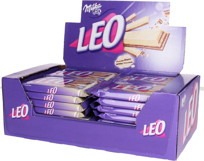 Milka LEO Witte Chocoladerepen - 32 x 33 gram