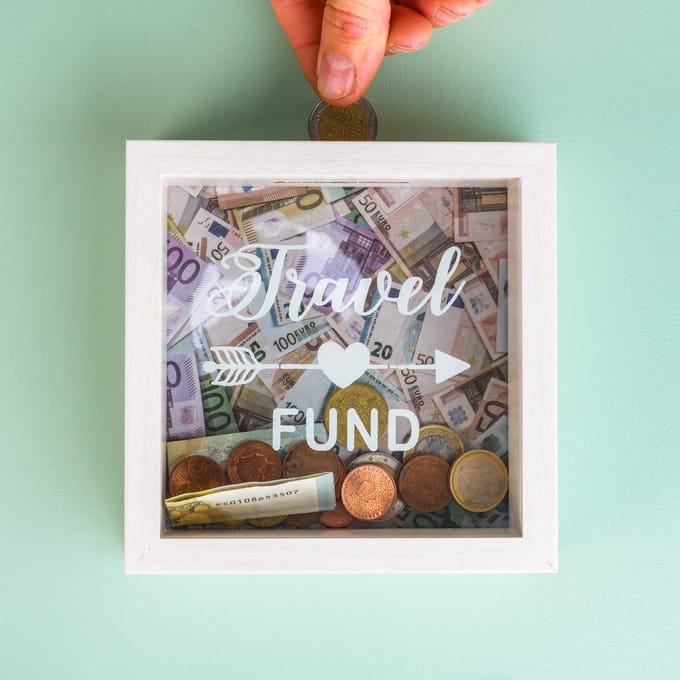 Houten Spaarpot - Travel Fund van OOTB