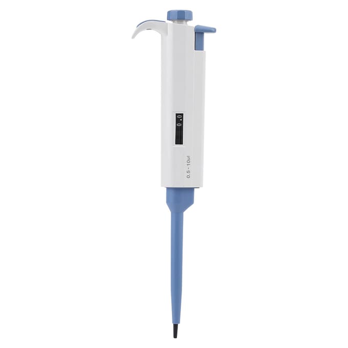 1 stuks Enkelkanaals Handmatig Instelbare Pipet Pipettor Pipet Laboratoriumgereedschap 0.5 10ul white