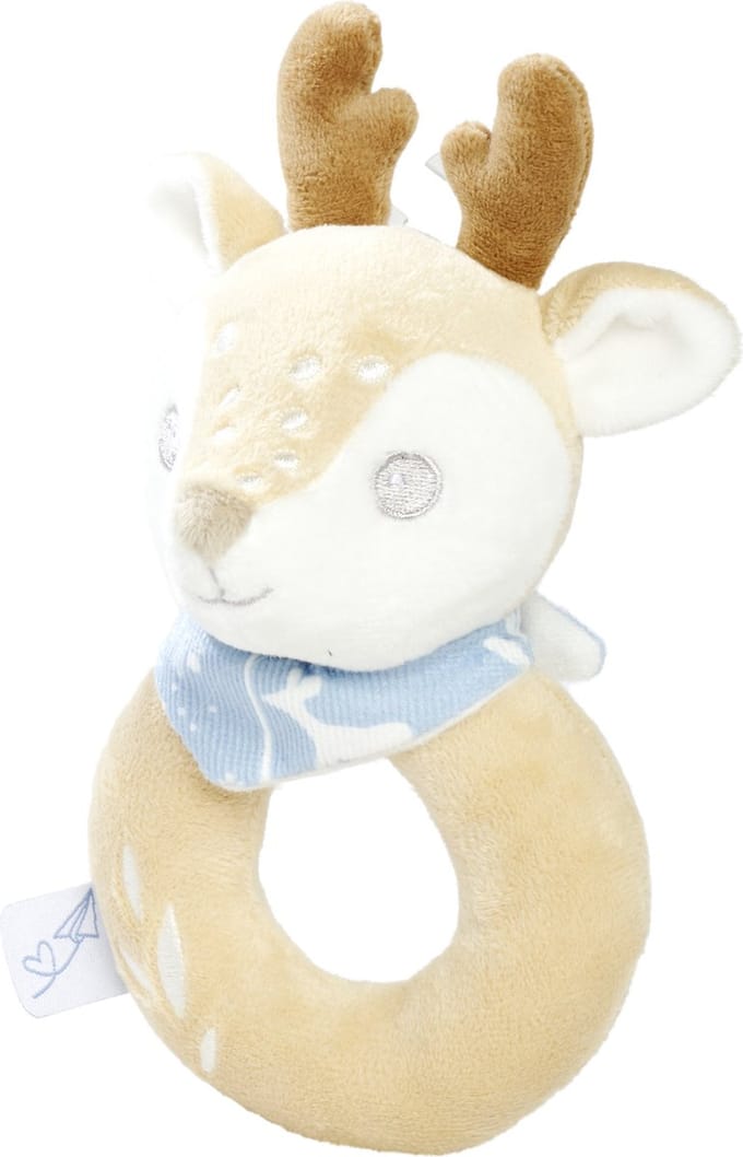 Nicotoy - Deer Rattle Plush - Knuffel - Pluche - 18cm - Vanaf 0 m