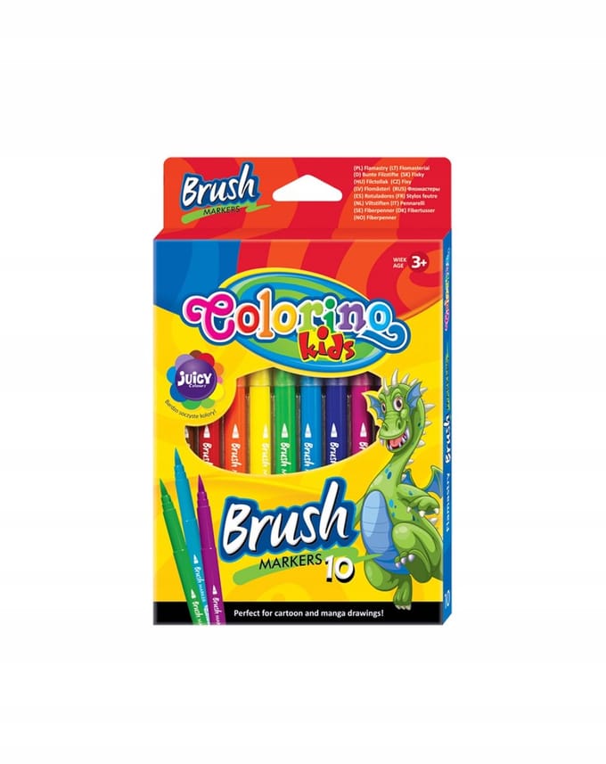 Colorino Brush Pen Set - 10 levendige kleuren