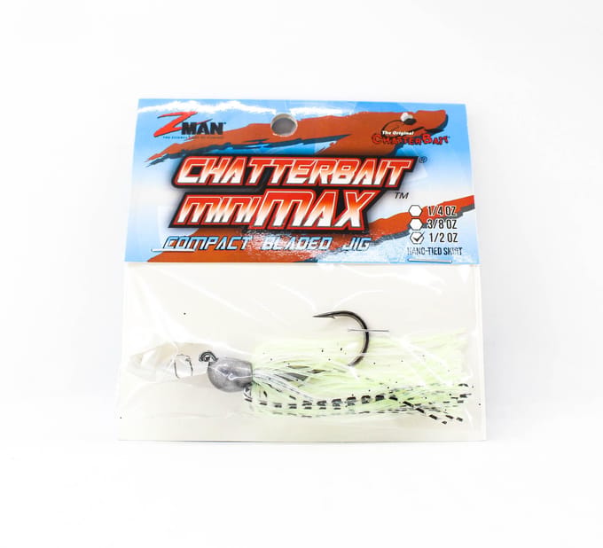 Zman Chatterbait Mini Max Zinkend Kunstaas 1/2 Oz Spot Remover (9368) white