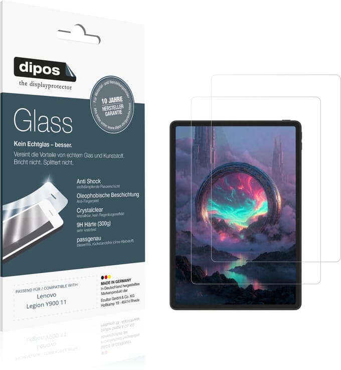 dipos – 2x Pantserfolie geschikt voor Lenovo Legion Y900 11 | 9H Screenprotector