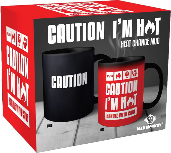 Caution I am Hot - warmtemok - heat change mok - wisselend design - 320ml