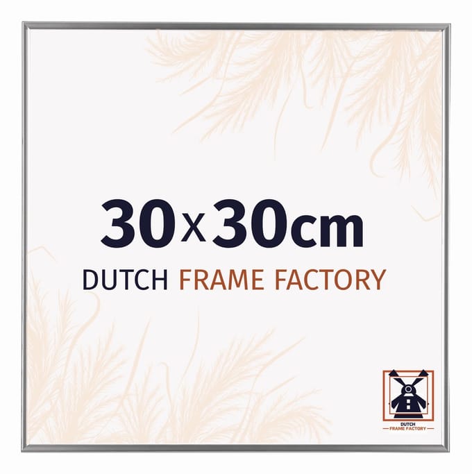 Fotolijst 30x30 cm - Kunststof - Zilver Hoogglans - Easy