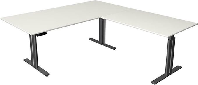 Kerkmann - Hoekbureau Move-3 elegant wit 200x220cm elektrisch verstelbaar