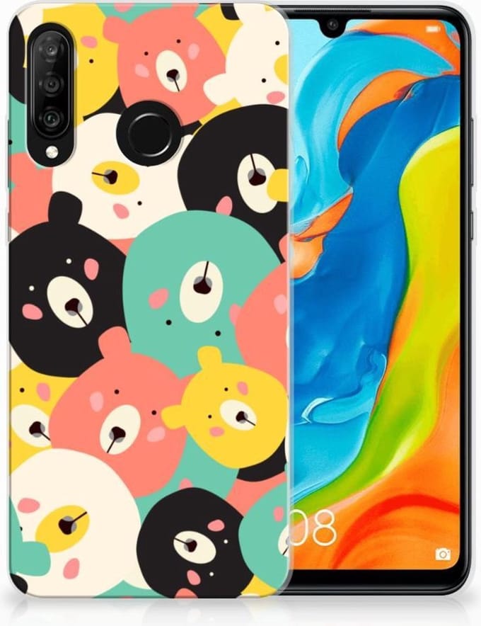 Huawei P30 Lite Telefoonhoesje met Naam Bears