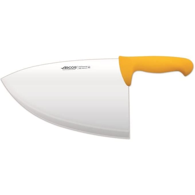 Caleçon Arcos Couleur - Prof 298300 acier inoxydable Nitrum et manche ergonomique jaune en polypropylène et lame de 28 cm, et