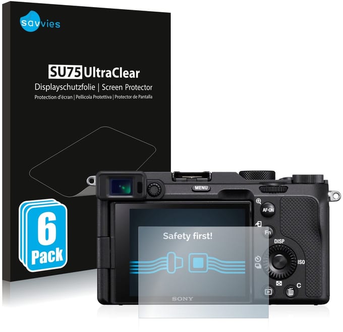 Savvies - Screenprotector voor Sony A7C - Folie Beschermfolie transparant 6 Stuks