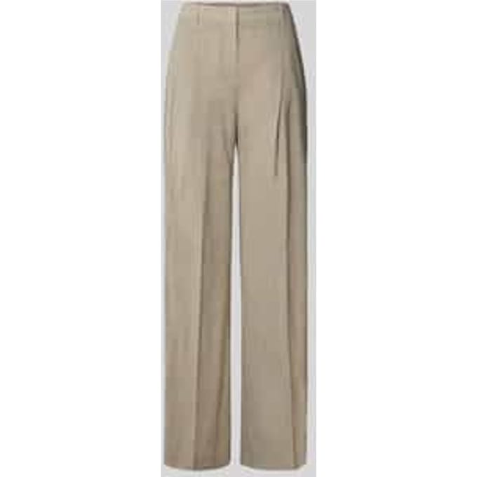 Regular fit bandplooibroek van scheerwol, model 'TIANA4'