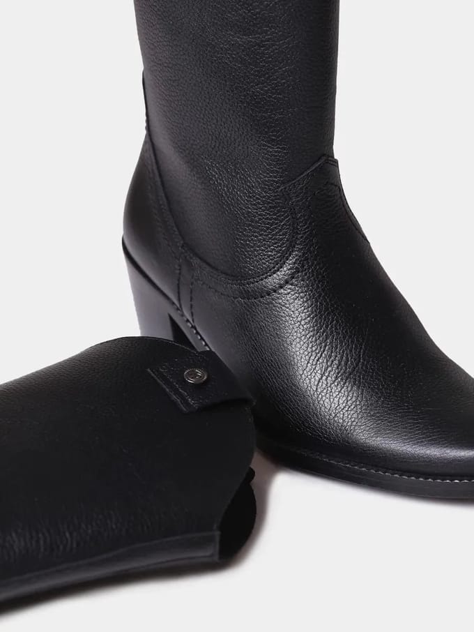 Dames leren cowboylaarzen met hak | UBEDA