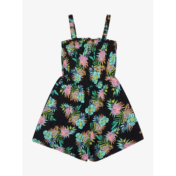 Roxy Playa Baby Printed Mouwloze Romper Zwart 16 Years Meisje