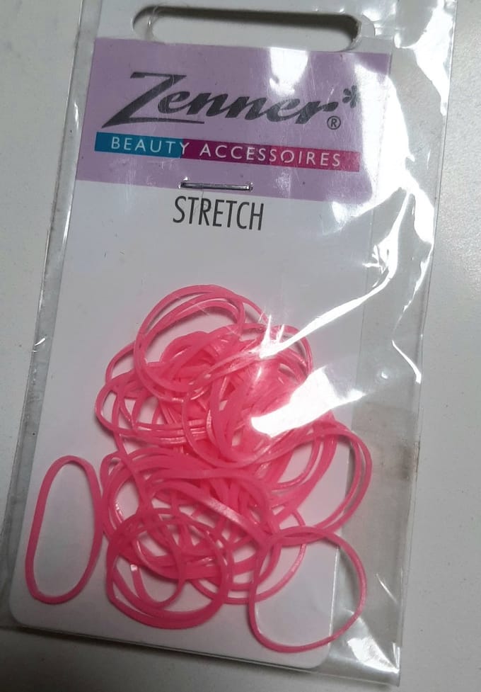 Zenner 36 elastiekjes rubber - stretch - fel roze - neon - mini elastiekjes 15mm