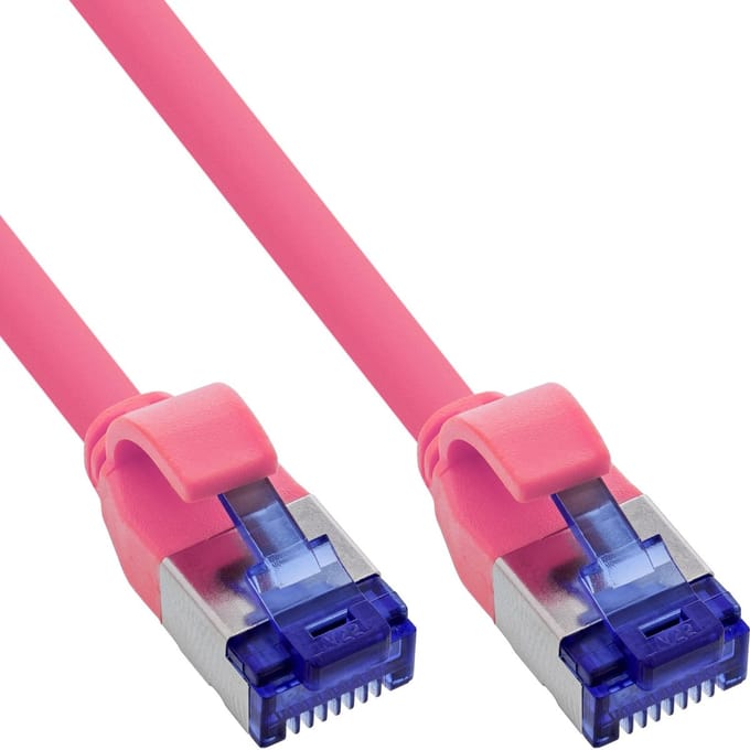 SFTP CAT6a slimline flexibele netwerkkabel | TPE LSZH | roze | 2 meter