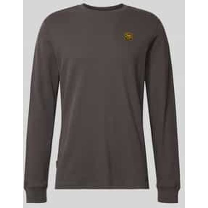 Shirt met lange mouwen en labeldetail