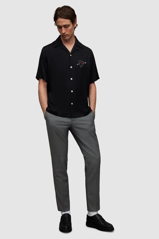 AllSaints Penfold Trouser Black/grey Taglia: W36 | Pantaloni Outlet | Uomo | Nero