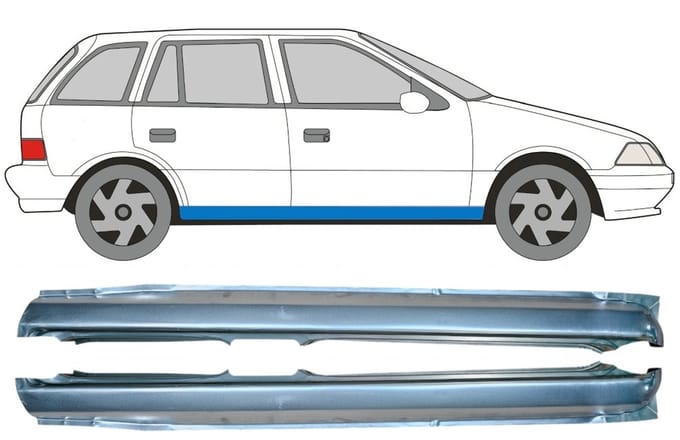 Volledige dorpel voor Suzuki Swift 1988-2004 / Links + Rechts / Set