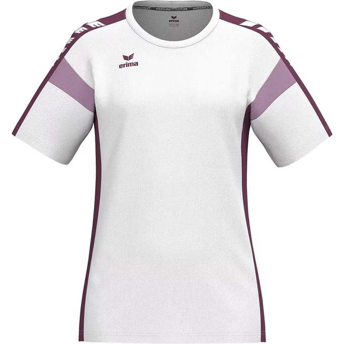 Erima Celebrate 125 T-Shirt Dames - Wit / Burgundy | Maat: 44