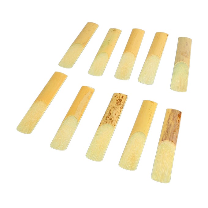 10 Stuks Saxofoon Eb Klarinet Rieten Sterkte 2 Robuust Professioneel Sax Eb Klarinet Riet Set Hout beige