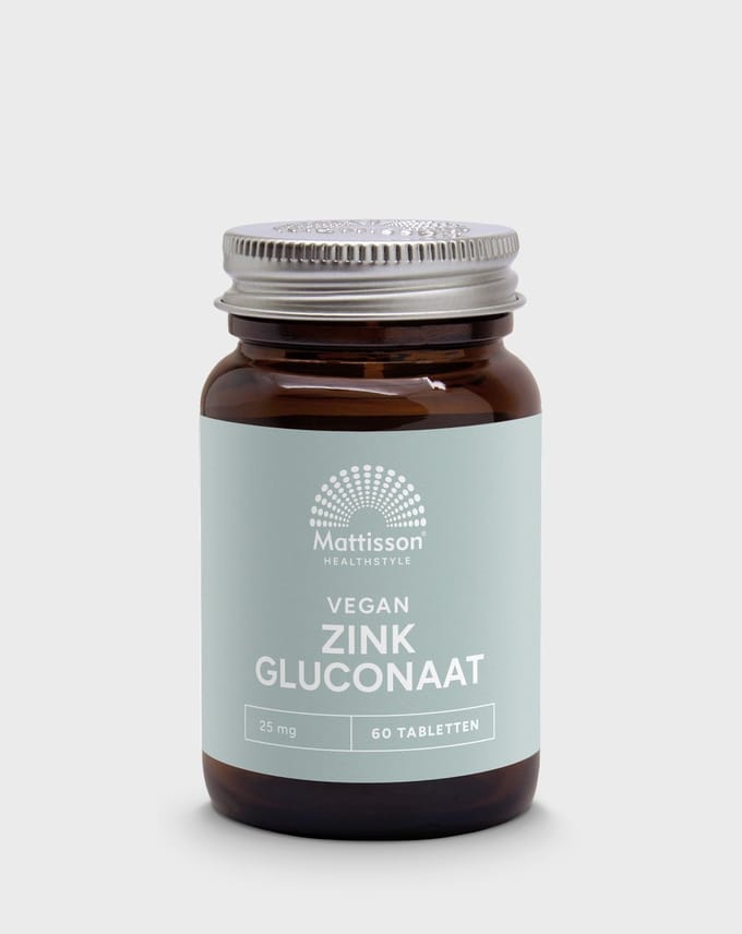 Mattisson - Zink Gluconaat 25mg - Zink Tabletten - Supplement - 60 Tabletten