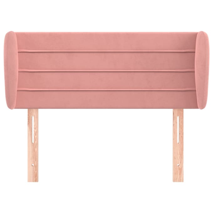 vidaXL - Hoofdbord - met - randen - 103x23x78/88 - cm - fluweel - roze
