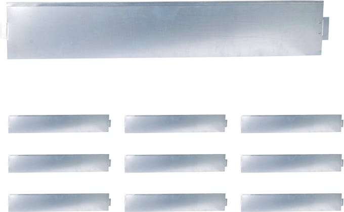 Borderrand - set van 10 - 18 x 100 cm - flexibel - staal