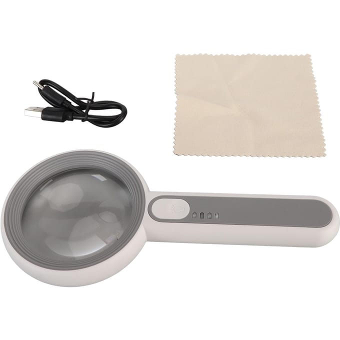 Handheld LED Vergrootglas Touch Control Oplaadbaar Draagbaar Verlicht Vergrootglas met 16 LED