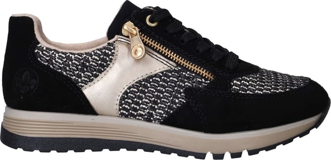 Rieker Sneakers - Dames - Zwart - Maat:43