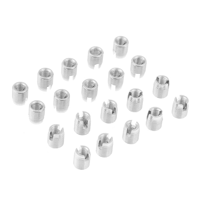 20 stuks roestvrijstalen SUS303 zelftappende sleufschroefdraadinzetstuk M3 x 6 mm
