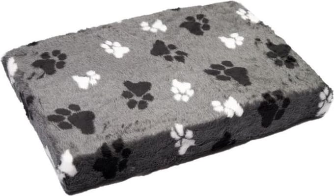 Comfort Kussen Matras omtrek met elastiek Teddy 100 x 75 cm - grijs met poot