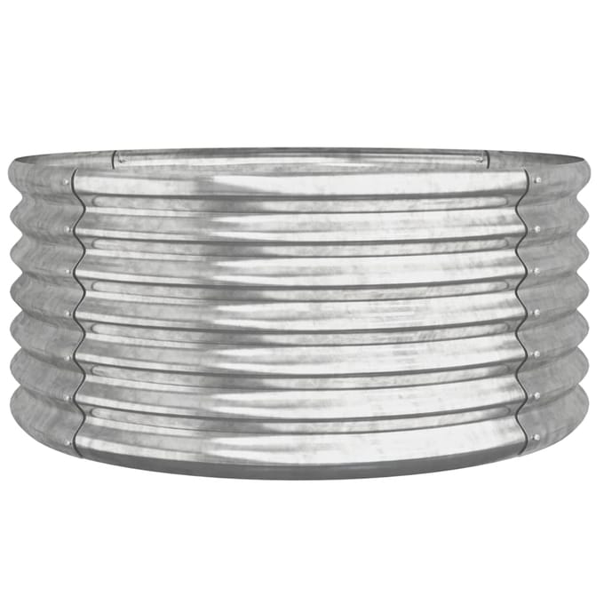 vidaXL - Plantenbak - 80x80x36 - cm - gegalvaniseerd - staal - zilverkleurig