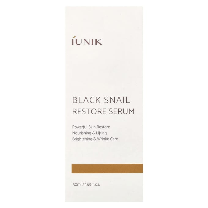 iUNIK, Black Snail Restore Serum, 50 ml (1.69 fl oz) white