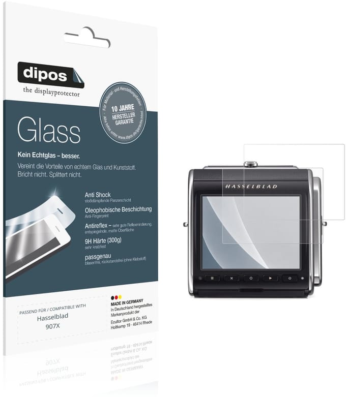 dipos – 2x Matte Pantserfolie geschikt voor Hasselblad 907X | 9H Screenprotector