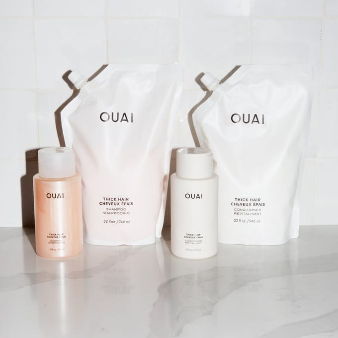 OUAI Thick Shampoo and Refill Bundle