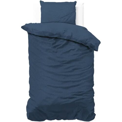 Zensation Satin Point - Dekbedovertrek - Eenpersoons - 140x200/220 + 1 kussensloop 60x70 - Blauw